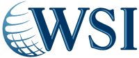 Blue WSI logo with a globe graphic to the left of the text, displayed at Silverwood’s Golf & Lounge, Kanata.
